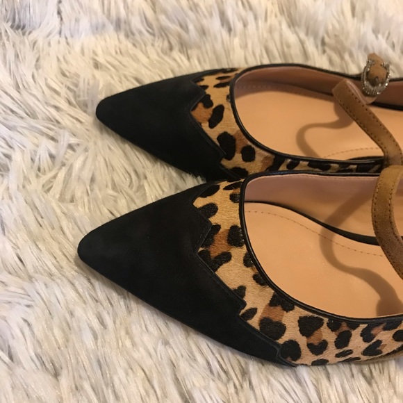 Coach X Tabitha Simmons Harriette Leopard Mary Jane Flats - Picture 4 of 9
